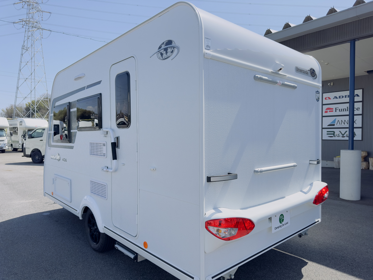 インディアナRV エメロード 406 VIP2.0 欧州の伝統的な作りと、日本の最新電装技術が融合した牽引免許不要モデル!の画像